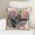 This charming vintage pillow features a beautifully hand-stitched needlepoint front showcasing lush hydrangea blooms in...