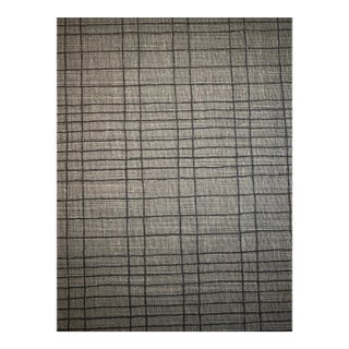 Kerry Joyce Flatlands Irish Linen Fabric 3 2/8 Yards Backed in Bluestone For Sale