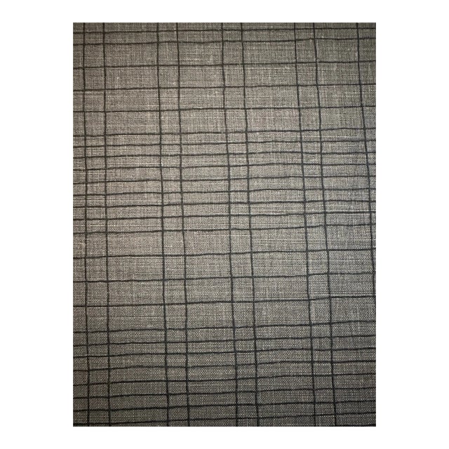 Kerry Joyce Flatlands Irish Linen Fabric 3 2/8 Yards Backed in Bluestone For Sale