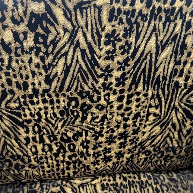 Brown American Empire Mahogany Club Chair With Custom Animal Print Upholstery For Sale - Image 8 of 9