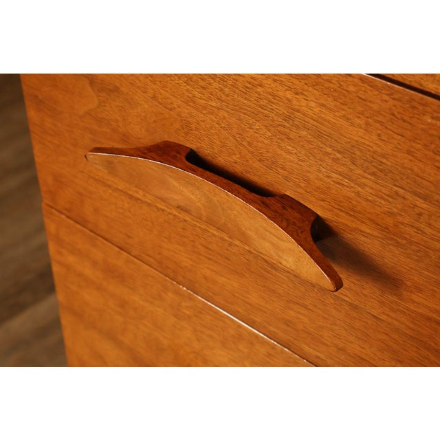 Mid Century Modern Walnut Tall Chest of Drawers For Sale - Image 14 of 18