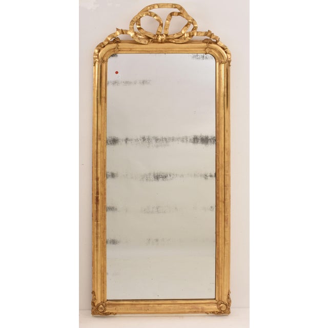 Antique Louis Philippe Gold Leaf Mirror, 1800s For Sale - Image 12 of 12
