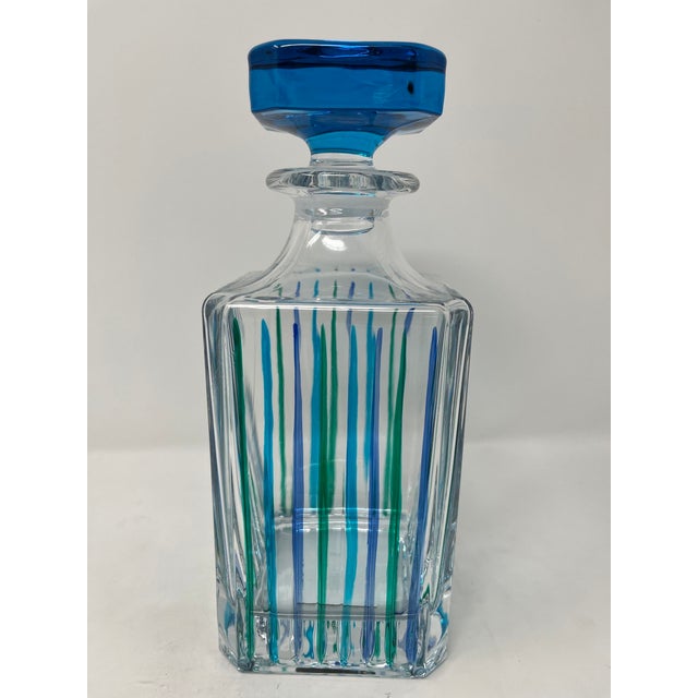 Contemporary Venetian Glass Decanter Carafe For Sale - Image 3 of 5