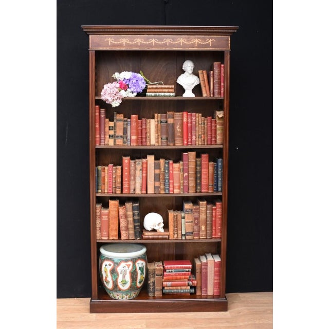 Sheraton Open Front Bookcase Inlay For Sale - Image 11 of 14