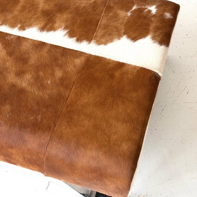 2000 - 2009 Cowhide Ottoman by Poltrona Frau For Sale - Image 5 of 7