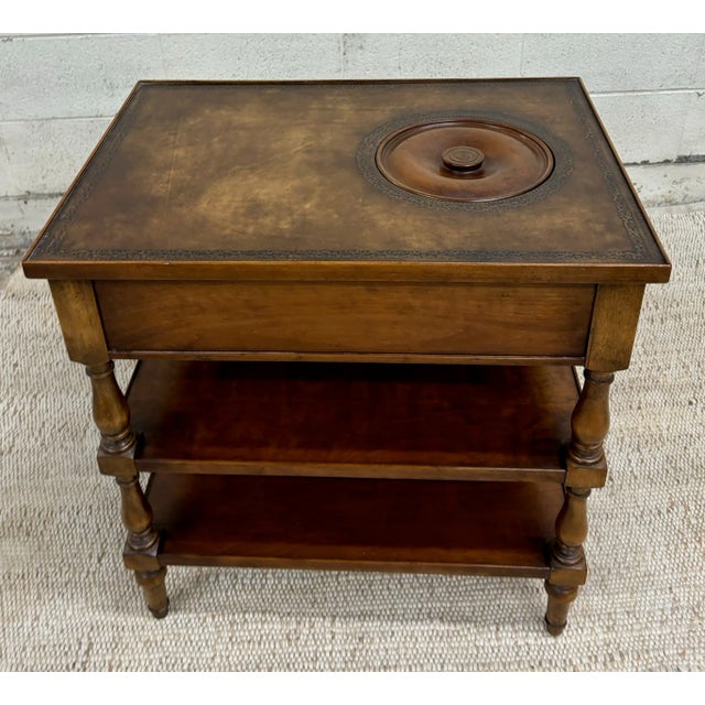 Vintage Barnard & Simonds English Regency Style Rafraichissoir Side Table For Sale - Image 12 of 12