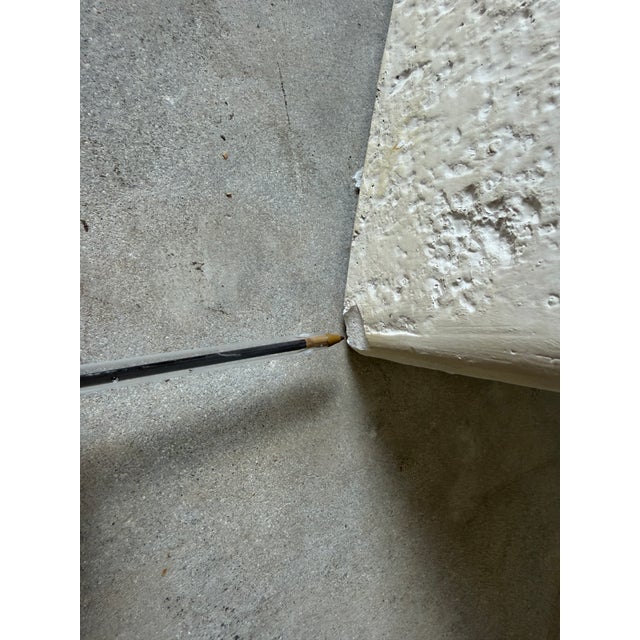 1980s Vintage Postmodern Organic Textured Plaster Display Pedestal For Sale - Image 11 of 12