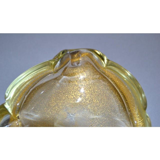 Murano Art Glass Gold Flecks Ashtray, Catchall, Bowl Italy Chairish