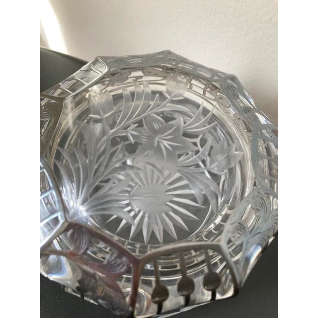 Silver Jewelry Box With Silver Overlay by Heisey, Early 20th Century For Sale - Image 8 of 18