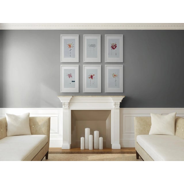 Organic Modern Minimalist Flower Studies. Oil and pencil on high quality 'Hahnemuhle' Canvas Grain Fine Art paper. One-of-...
