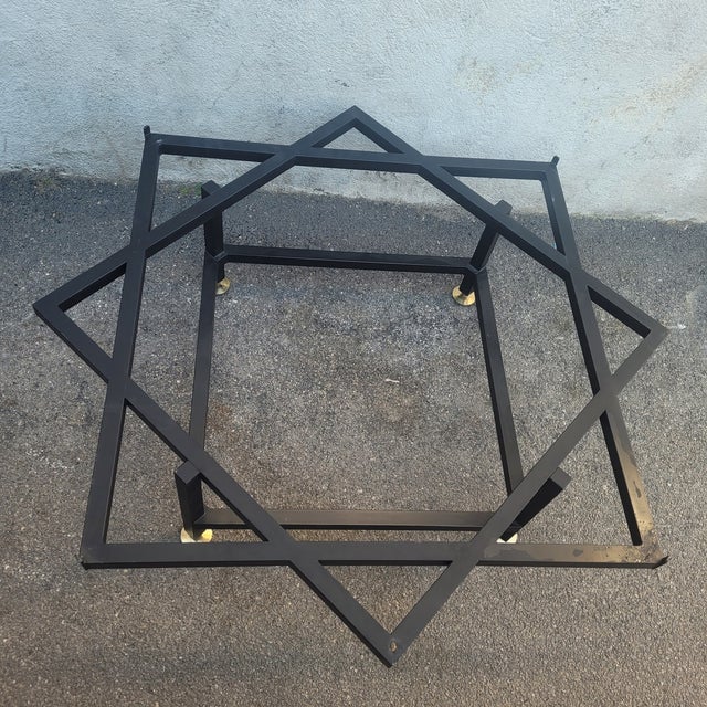 Mid-Century Modern Coffee Table in Iron and Onyx, Italy, 1970s For Sale - Image 3 of 18