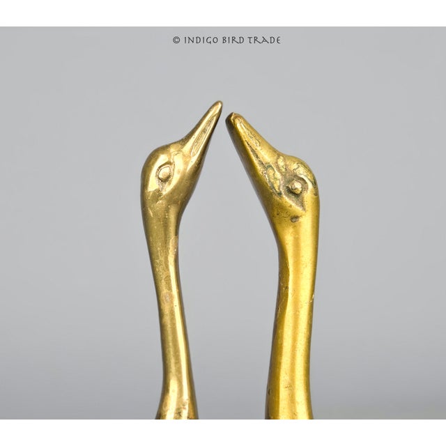 Pair of Vintage Solid Brass Swan Figurines These lovely swans are made from solid brass. Good condition with age-related...