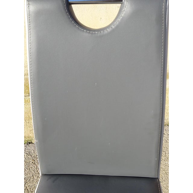 Chrome Base Zig Zag Chairs, 2000s, Set of 3 For Sale - Image 17 of 18