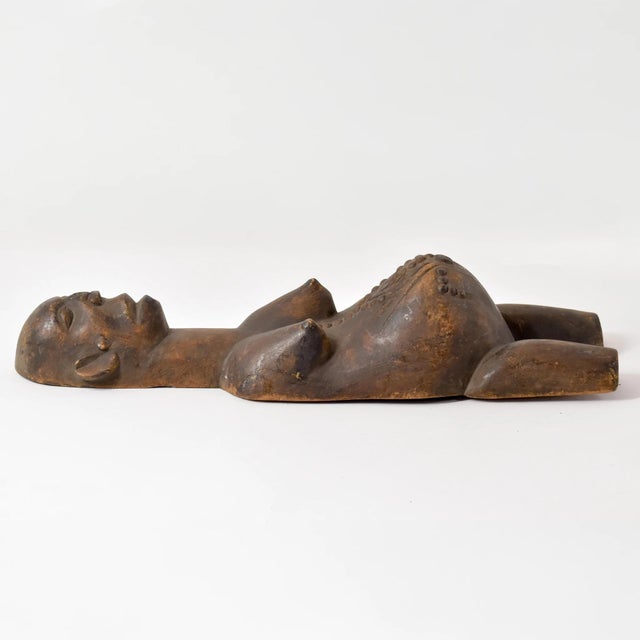 Wood Early 20th Century Makonde Njorowe Pregnant Belly Mask Tanzania For Sale - Image 7 of 7