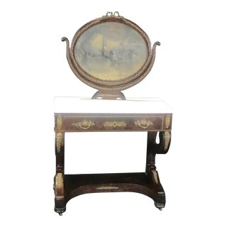 Lavish Charles X Mahogany Empire Dressing Table For Sale