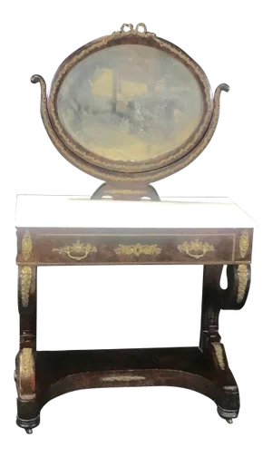 Lavish Charles X Mahogany Empire Dressing Table