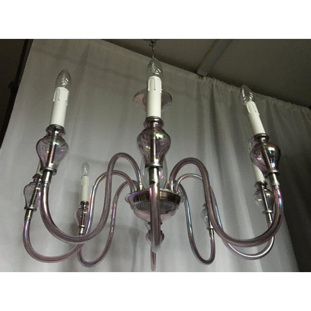 Glass Chandelier, 1970s For Sale - Image 4 of 18