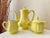 Circa 1960 Federalist Pattern No. 4236 Ironstone Lemon Yellow Coffee Service Set - Set of 3 For Sale - Image 12 of 13