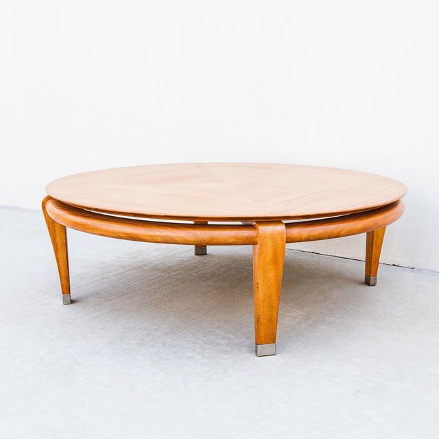 Restored 1950s Paul Laszlo for Brown Saltman Floating Top Mahogany Coffee Table For Sale - Image 9 of 12