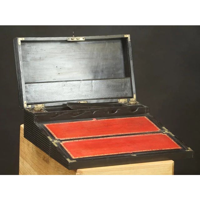Black Writing Desk with Key For Sale - Image 9 of 9