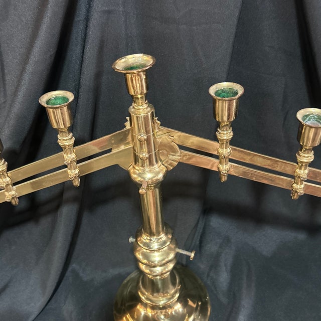 Brass 1890 Brass Candleholder For Sale - Image 8 of 10