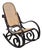 1970s Vintage Thonet Style Bentwood Cane Rocking Chair Dark Stained Frame For Sale