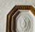 Italian Bisque Porcelain Grand Tour Style Plaque With Gold Border | Italy, Mid-20th C. For Sale - Image 9 of 13