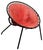Balloon Lounge Chair in Red Suede & Metal by Hans Olsen For Sale
