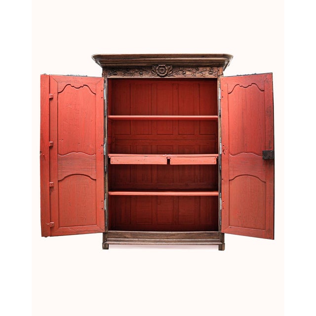 Antique French Marriage Armoire For Sale - Image 12 of 14