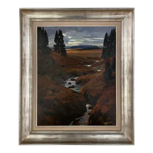 Framed Oil Painting on Panel by Lucien Hock (1899-1972)