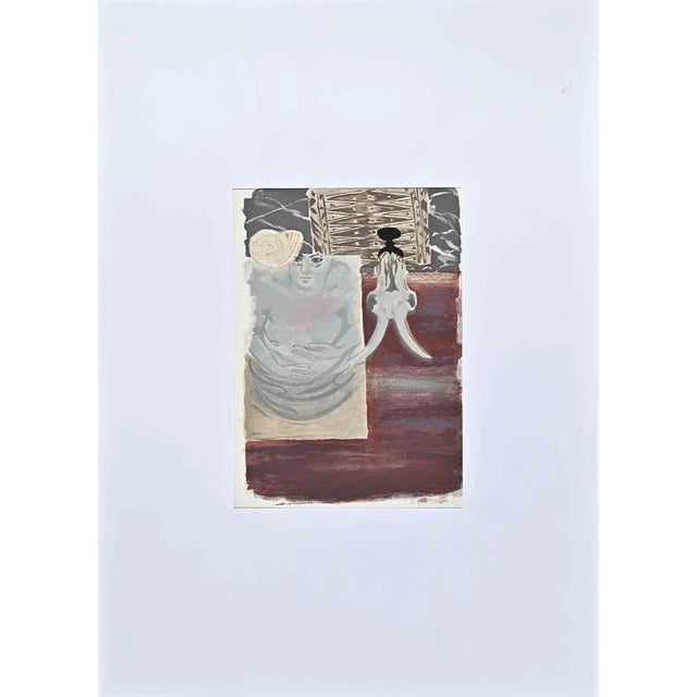 Mysterious Table is a colored lithograph realized by the artist Roger Chapelain-Midy in 1973. Certificate label on the...