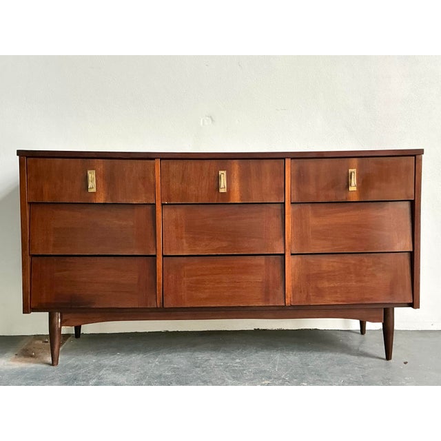 Mid 20th Century Vintage Midcentury Louvered Dresser For Sale - Image 5 of 12