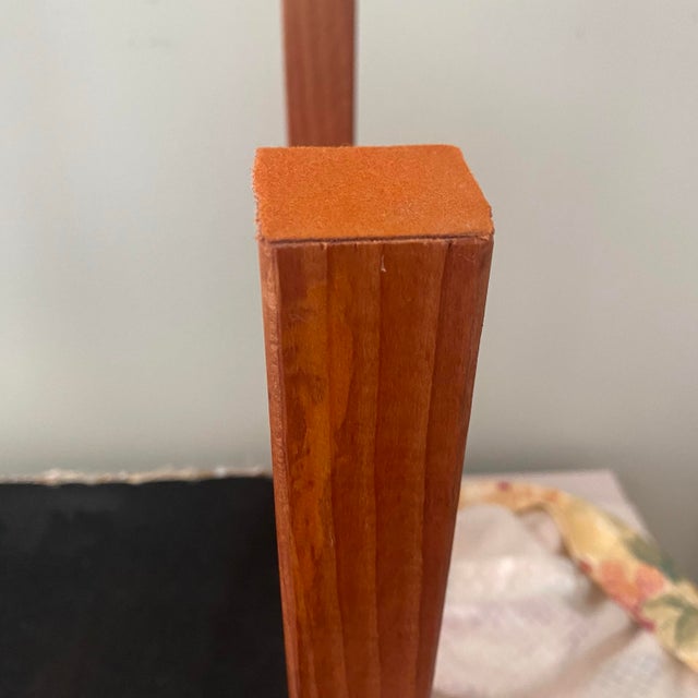 1980s Vintage Floral Fabric Skirted Vanity Bench Footstool Ottoman For Sale In Raleigh - Image 6 of 7