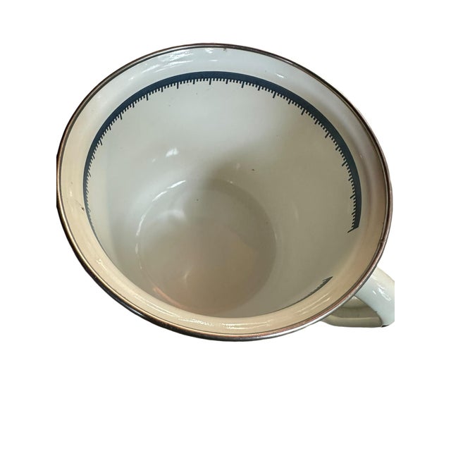 Vintage Golden Rabbit Lobster Porcelain Enamel Steel Mug For Sale - Image 4 of 5
