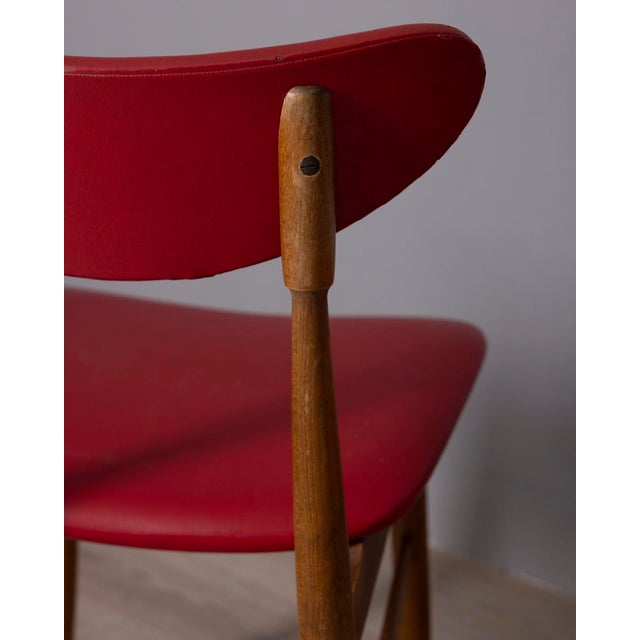 Vintage Italian Chairs in Wood and Leather, 1960s, Set of 2 For Sale - Image 13 of 14