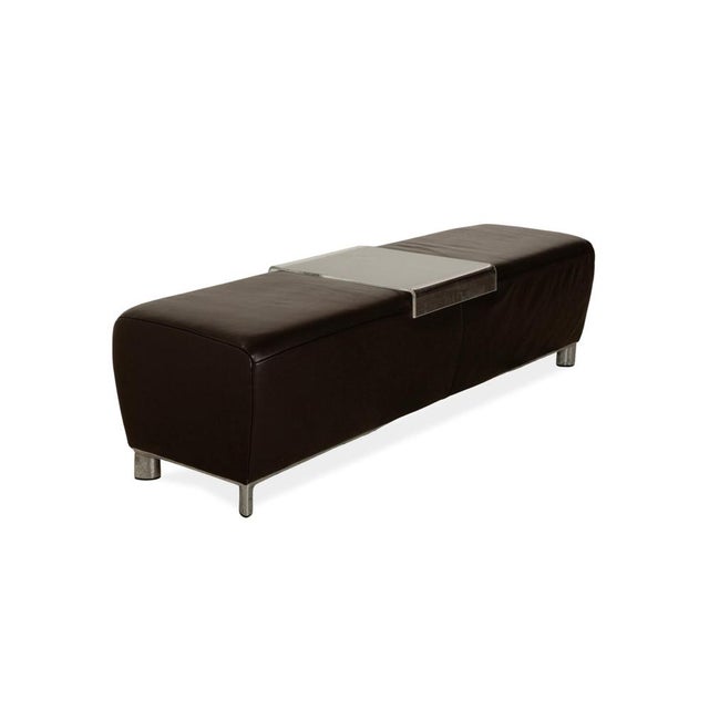 Leather Stool in Brown from Koinor Volare For Sale - Image 4 of 16