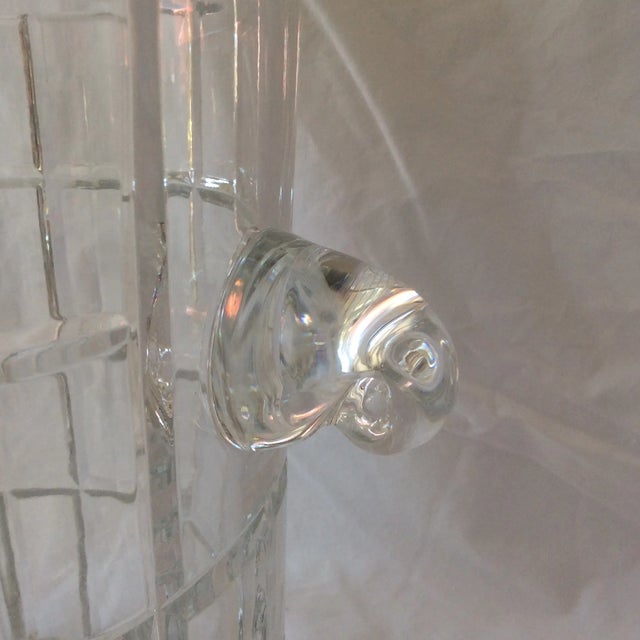 Vintage Crystal Ice Bucket With Liner & Lid For Sale - Image 4 of 9