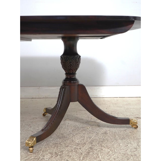 Stickley Flame Mahogany Double Pedestal Dining Table For Sale In Philadelphia - Image 6 of 18