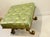 Gorgeous silk tufted ottoman in Louis CVI style with scrolled metal feet gold tone. Great seating and condition. Unique...