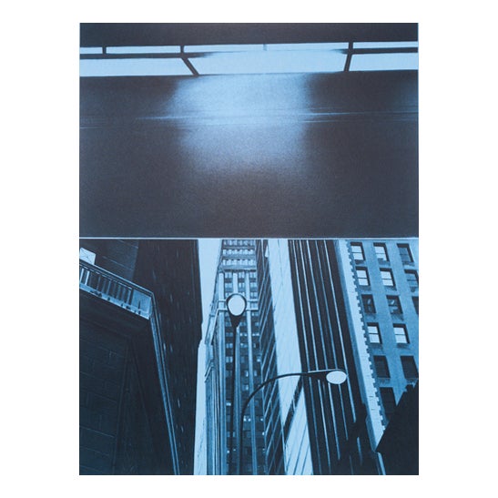 Jacques Monory, Skyscrapers, Original Signed Silkscreen Print For Sale