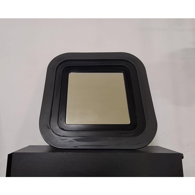 Lacquered Wood Mirror, 1970s For Sale - Image 12 of 15