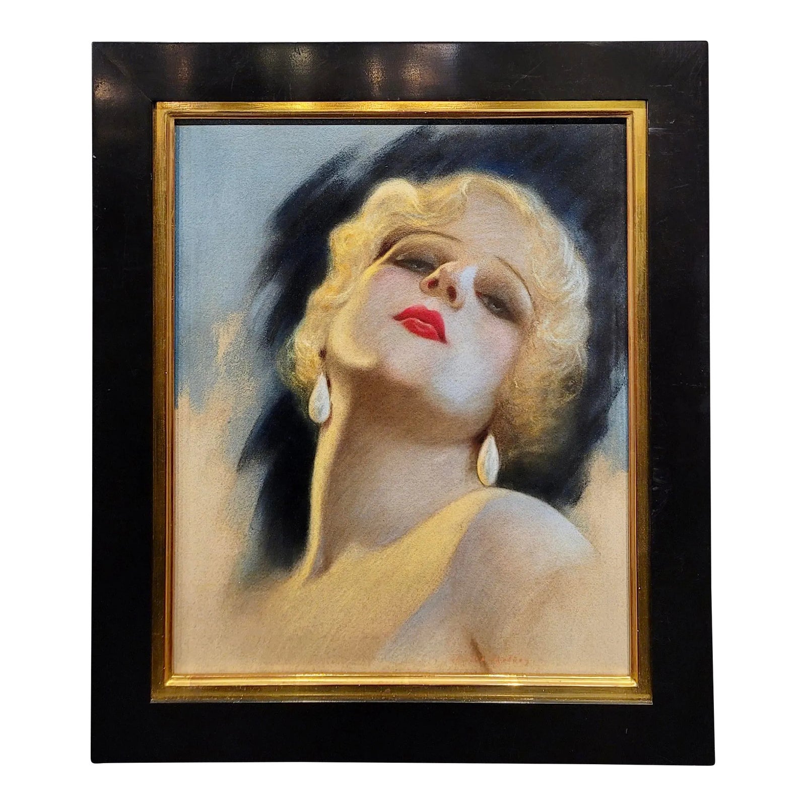 Charles Sheldon Portrait of Jean Harlow 1930s Painting Chairish