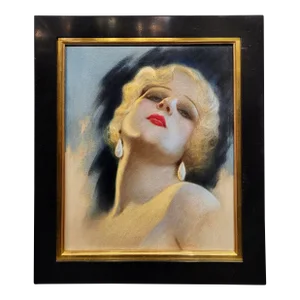 Charles Sheldon- Portrait of Jean Harlow -1930s Painting