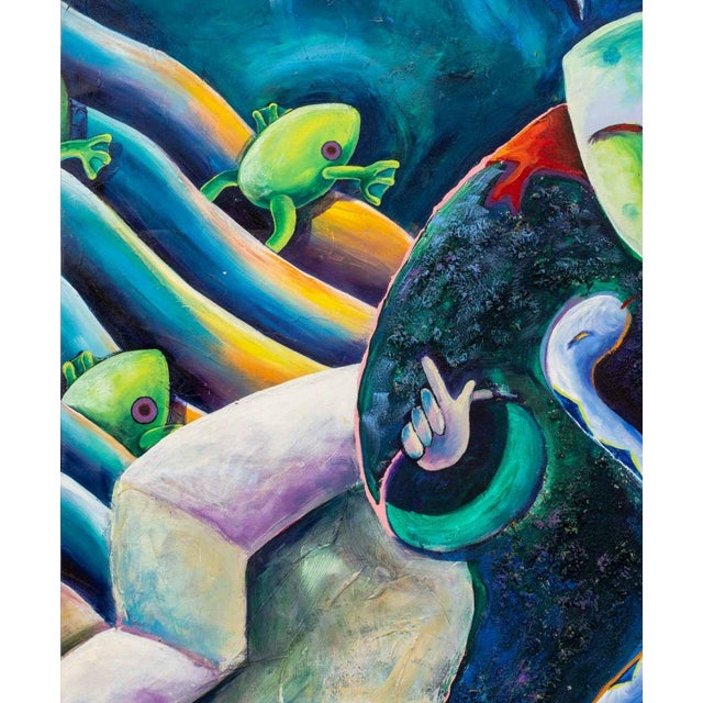 Figure and Animals Abstract Composition For Sale - Image 4 of 8