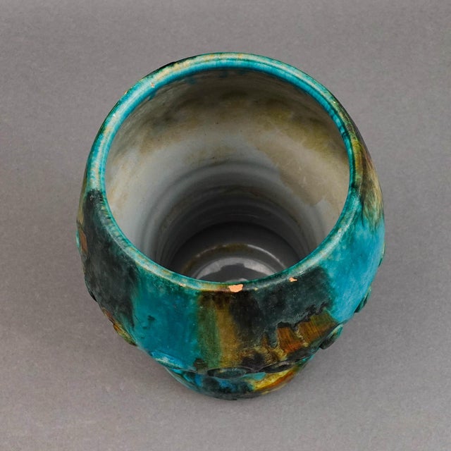 Alvino Bagni Italy for Raymor Mid Century Modern Sea Garden Art Pottery Vase For Sale In Miami - Image 6 of 9