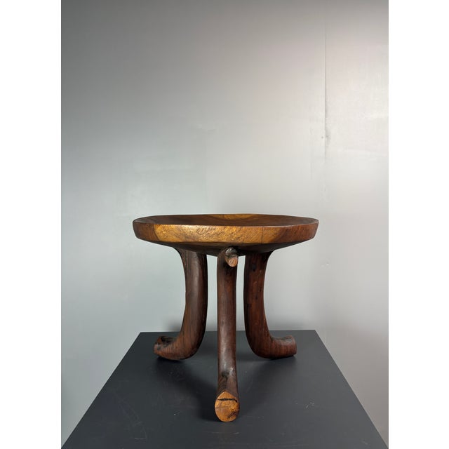 Mid-Century African Tribal Jimma or Oromo Tripod Stool Side Table, 1960s For Sale - Image 17 of 18