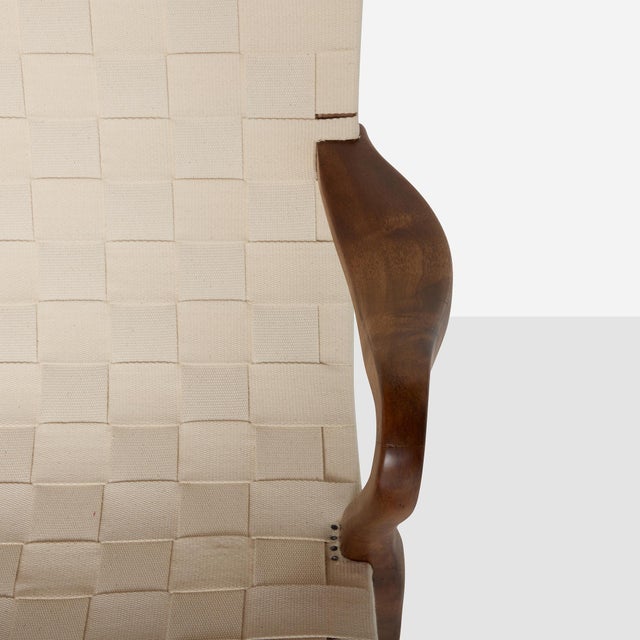 Brown 1940s High Back Model 1207/5-119 Chair Attributed to Axel Larsson for Bodafors For Sale - Image 8 of 10