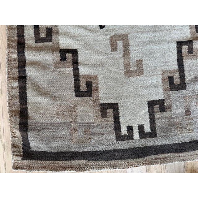 Textile Antique Navajo Rug Circa 1910 Southwestern Handwoven Navajo Blanket 3'3" x 6'10" For Sale - Image 7 of 17