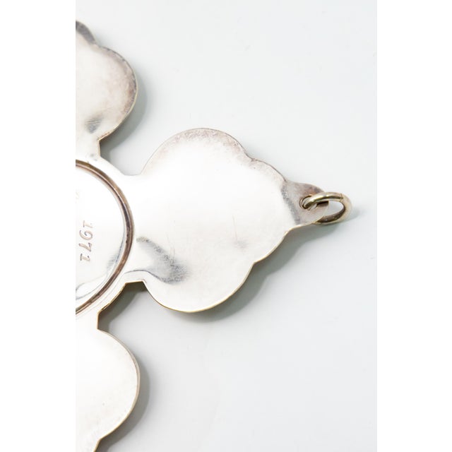 Metal 1971 Reed & Barton Christmas Cross Ornament For Sale - Image 7 of 9