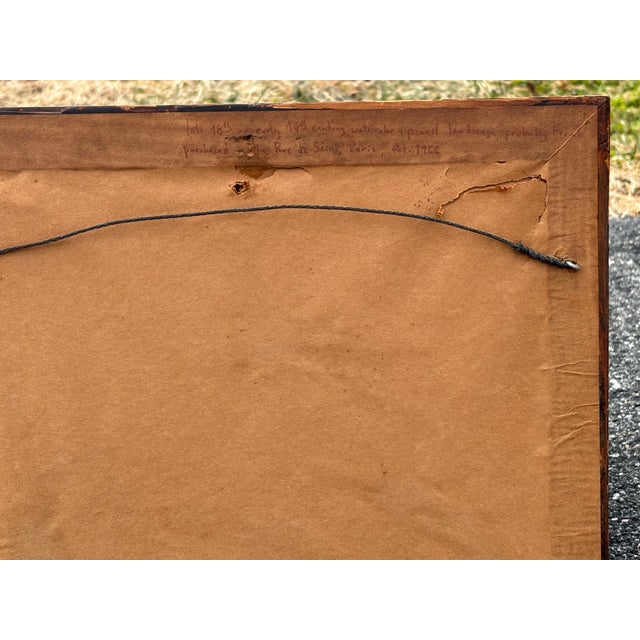 European School 19th C. Drawing in Original Framing - River Landscape For Sale - Image 6 of 9